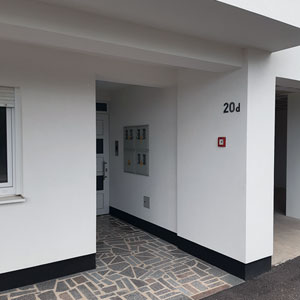 Entrance of the new building
